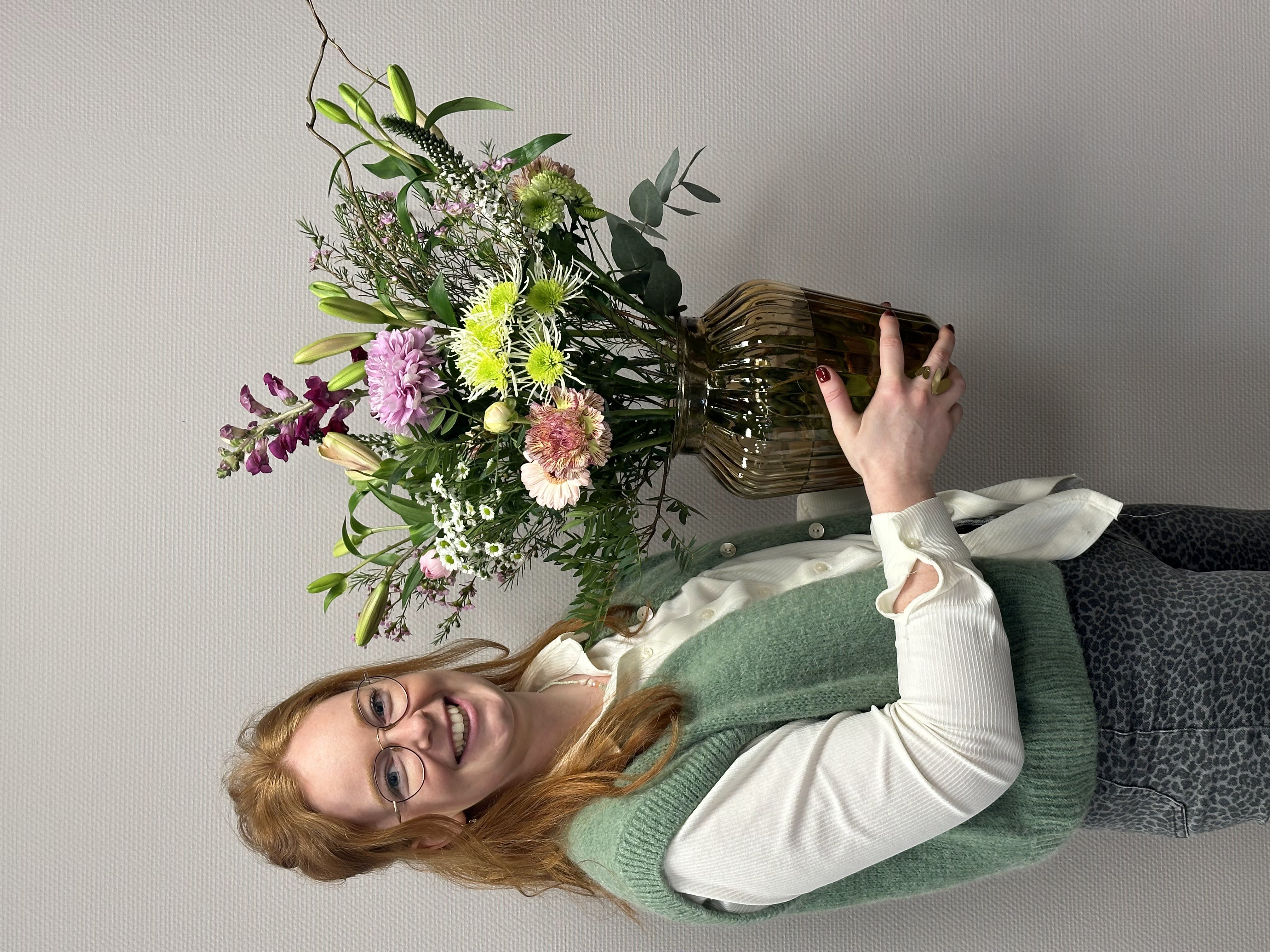 Lynn with wreath